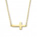 14krt gouden collier met kruis 40-44cm - 617516