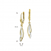 14krt bicolor gouden oorhangers met brisure haak - 617518