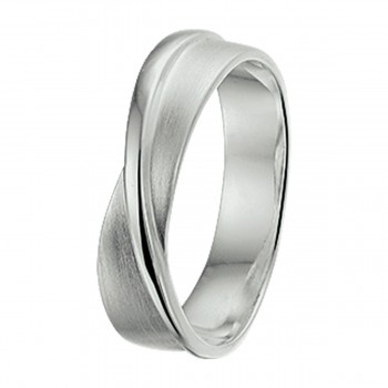 Zilveren ring poly/mat maat 17.5 - 617680