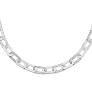 Zilveren collier paperclip schakel mat 42-46cm 7.3mm - 617682 Zilveren collier paperclip schakel mat 42-46cm 7.3mm - 617682