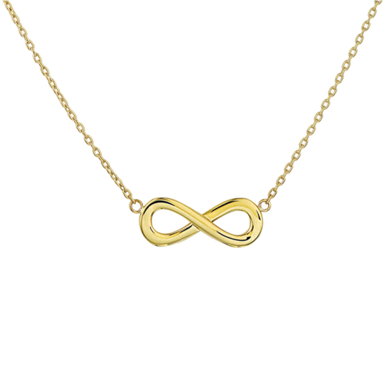 14krt gouden collier met infinity 41-45cm - 617695