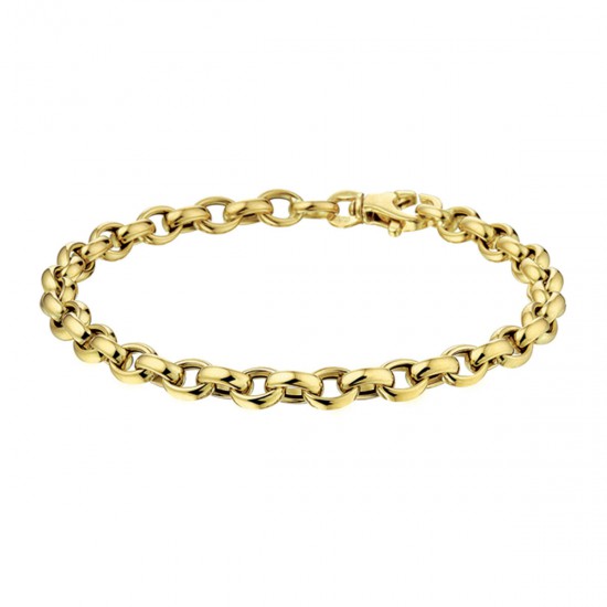 14 krt gouden armband jasseron ovaal 19cm 5mm - 617696