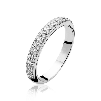 ZINZI zilveren aanschuifring pave zirkonia maat 62 - 612603