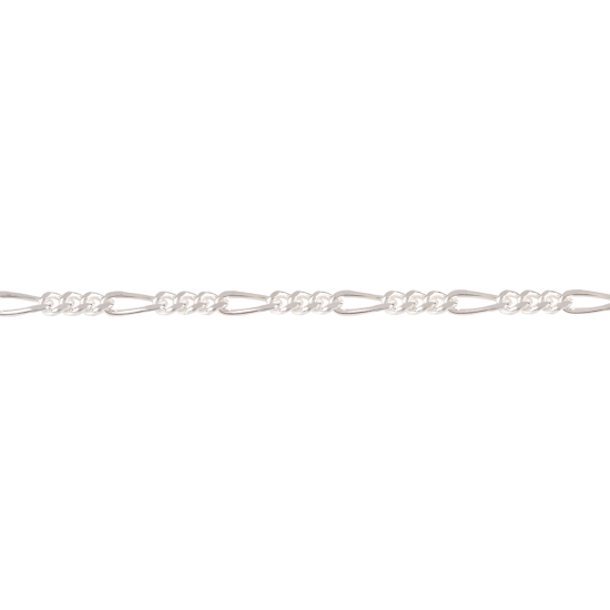 Permanent Armband Zilver Figaro 2.1mm - 618022