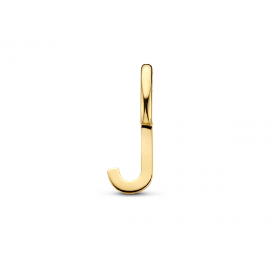 14krt gouden letterbedel J - 618046