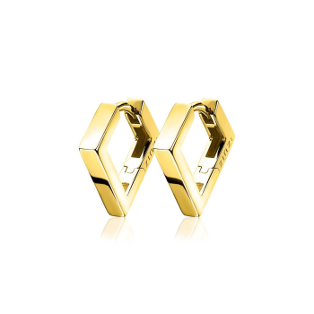 ZINZI zilveren creolen driekant vk buis 18x2.5mm verguld ZIO1684G - 618099