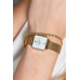 ZINZI Watch Mini vierkant parelmoer plaat meshband verguld ZIW1734 - 618101