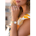 ZINZI Watch Mini vierkant parelmoer plaat meshband verguld ZIW1734 - 618101