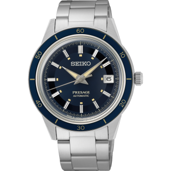 Seiko Presage Automaat - Style 60s - Staal Blauw 50mtr SRPG05J1 - 618237