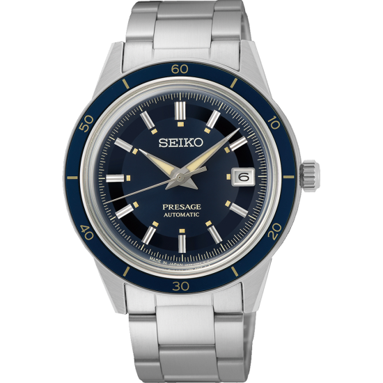 Seiko Presage Automaat - Style 60s - Staal Blauw 50mtr SRPG05J1 - 618237