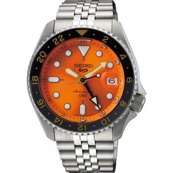 Seiko 5 Sports Automatic SS Staal Oranje 100mtr SSK005K1 - 618242