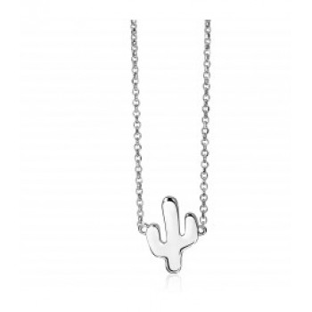 ZINZI zilveren collier met cactus 40-45cm ZIC1680 - 612804