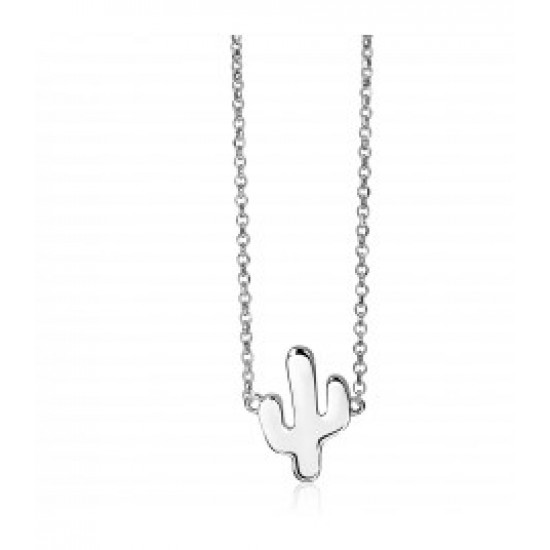 ZINZI zilveren collier met cactus 40-45cm ZIC1680 - 612804