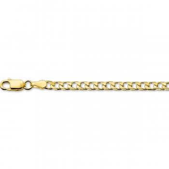 14krt gouden gourmet collier 60cm 3.45mm - 618352
