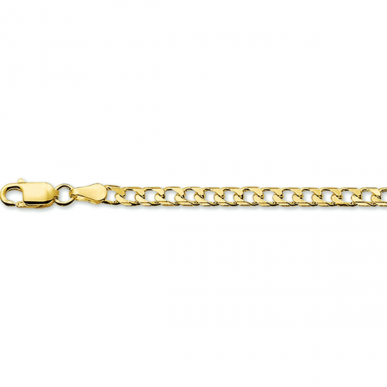 14krt gouden gourmet collier 60cm 3.45mm - 618352