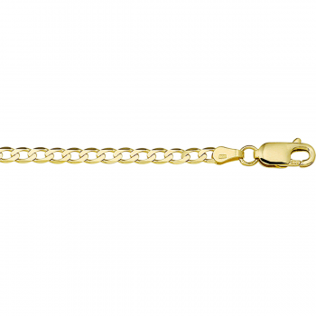 14krt gouden gourmet collier 50cm 3.3mm - 618355