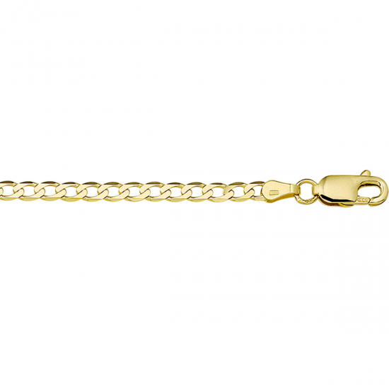 14krt gouden gourmet collier 50cm 3.3mm - 618355