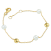 14krt gouden armband met zoetwaterparel 6.5mm 17-19cm - 618357 14krt gouden armband met zoetwaterparel 6.5mm 17-19cm - 618357