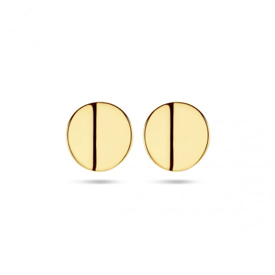 14krt gouden oorknoppen rond 6.5mm - 618361