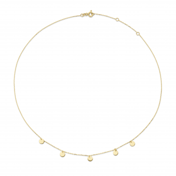 Jackie 14krt gouden collier Discs JKN20.045 - 618380