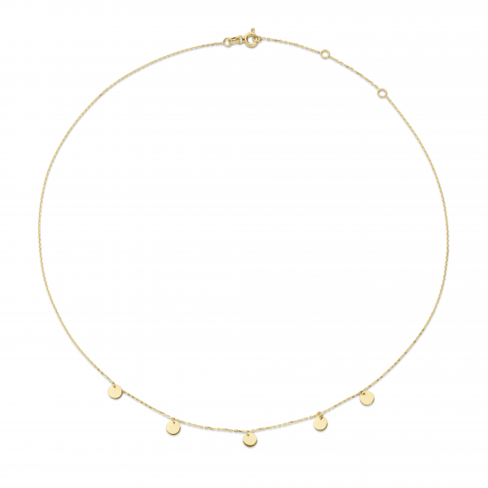 Jackie 14krt gouden collier Discs JKN20.045 - 618380