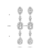 Zilveren oorhangers met zirkonia 3.9cm - 618464 Zilveren oorhangers met zirkonia 3.9cm - 618464