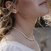14krt gouden zoetwaterparel collier met gouden beads 42cm - 618487