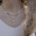 14krt gouden zoetwaterparel collier met gouden beads 42cm - 618487