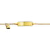 14krt gouden graveerarmband 9-11 cm met hartjes bedel - 613076