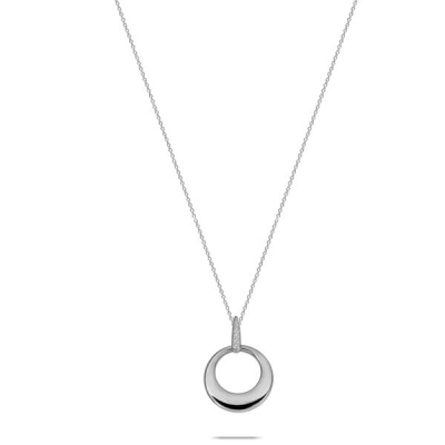 Monzario Zilver Collier met hanger en zirkonia 90cm - 613131 Monzario Zilver Collier met hanger en zirkonia 90cm - 613131