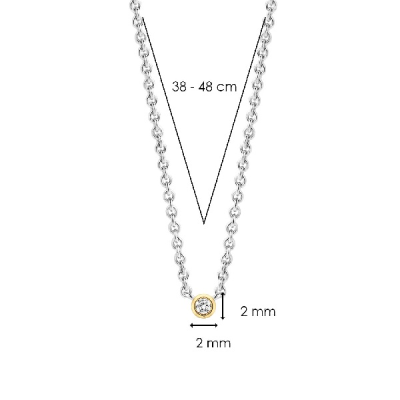 Ti Sento Collier Verguld 3906ZY/42 - 613152 Ti Sento Collier Verguld 3906ZY/42 - 613152