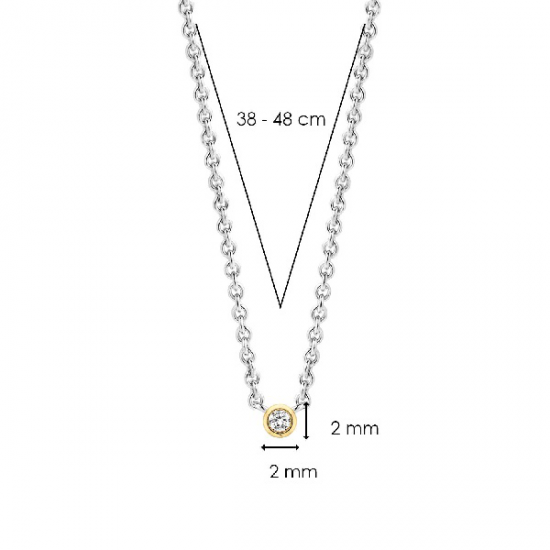 Ti Sento Collier Verguld 3906ZY/42 - 613152