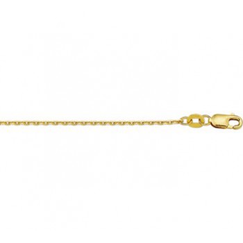 14krt gouden anker collier gediamanteert 45cm 1.3mm - 613196