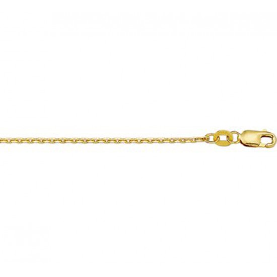 14krt gouden anker collier gediamanteert 45cm 1.3mm - 613196