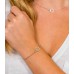 ZINZI zilveren armband 2 ronde vormen inelkaar 1x zirkonia ZIA1782 - 613811