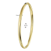 14krt gouden bangle met zilveren kern 4x61mm - 618007