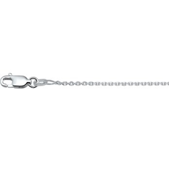 Zilver gerhodineerd vossestaart collier 50cm 1.3mm - 614327
