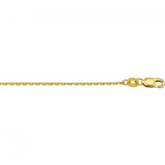 14krt gouden anker collier gediamanteert 42cm 1.3mm - 614341