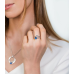 ZINZI zilveren duo ring met blauw/wit kleurstenen maat 56 ZIR1963-56 - 614648
