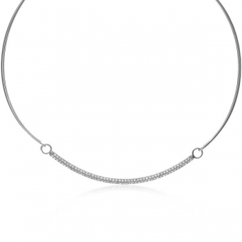 ZINZI zilveren collier spang fantasie met zirkonia pave ZIC1945 - 614674