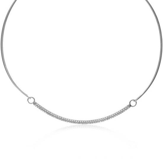 ZINZI zilveren collier spang fantasie met zirkonia pave ZIC1945 - 614674