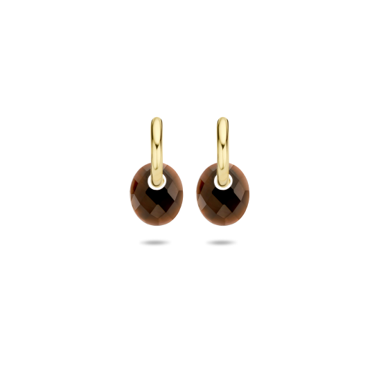 *Blush Oorbedels Smokey Quarts Mini 800SMQM - 614782