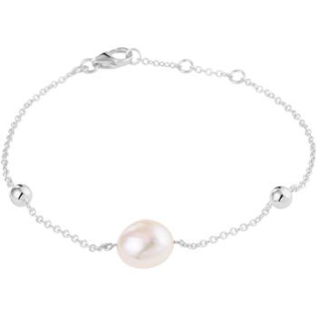 Zilveren armband met zoetwaterparel 16-18cm - 615065