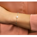 Zilveren armband met zoetwaterparel 16-18cm - 615065