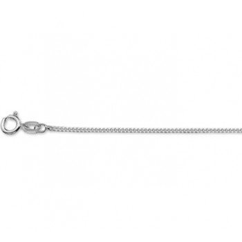 Zilver gerhodineerd gourmet collier 45cm 1.2mm - 615332