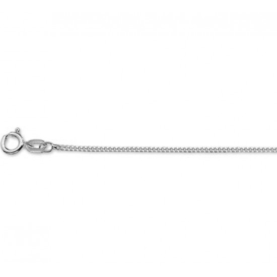 Zilver gerhodineerd gourmet collier 45cm 1.2mm - 615332