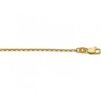 14krt gouden anker collier gediamanteert 50cm 1.5mm - 615689