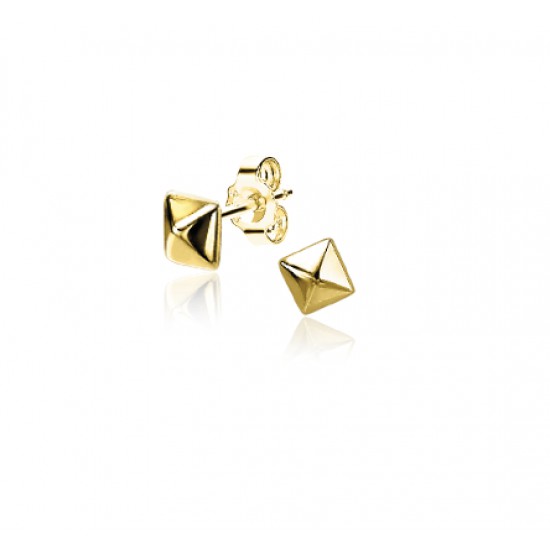 ZINZI zilveren oorknopjes verguld studs 3mm ZIO2167G - 616260