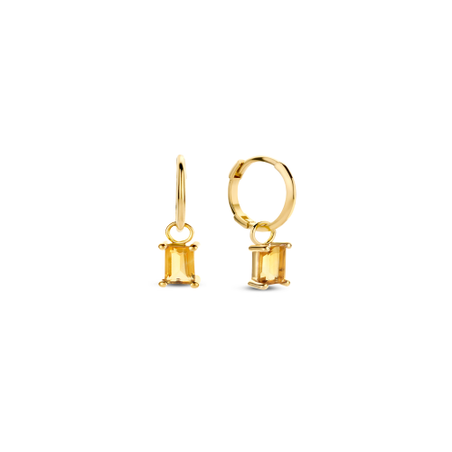Jackie 14krt gouden oorbedel Citrien - 616504