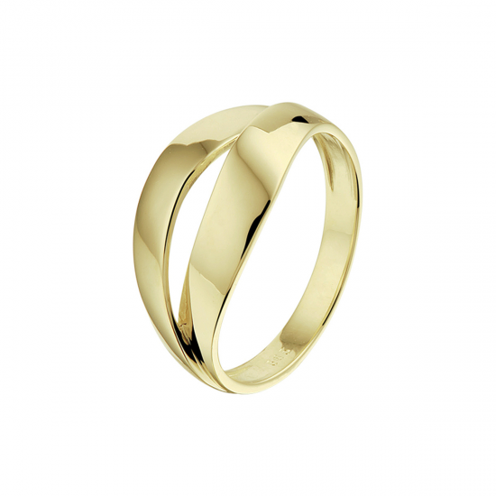 14krt gouden ring overslag maat 18 - 616447